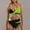 B_ Green, variant on New summer arrivals UTSJKR Bikini Set for Women Tummy Control Bathing Suits Color Block Modest High Waisted Bikini Sets Cute Halter V Neck 2 Piece Swim Suit Black S
