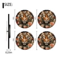 thumbnail image 2 of Modern Round Wall Clocks Non-Ticking Silent Clocks Battery Operated Quartz Clock Decorative for Bathroom,Office-Tiger Surrounded By Flowers And Leaves(16inch), 2 of 4