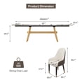 thumbnail image 5 of 11 - Piece 94.48 Inch Extendable Sintered Stone Dining Table with 10 Leather Chairs Dining Set, 5 of 12