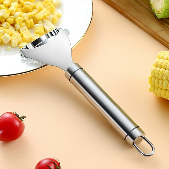 Stainless Steel Corn Peeler Thresher Cob Cutter Strip Remover Kernel Tool
