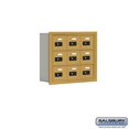 thumbnail image 1 of Salsbury 19035-09GRC 5 in. Cell Phone Storage Locker - 3 Door High Unit - 9 A Doors - Gold - Recessed Mounted - Resettable Combination Locks, 1 of 1