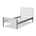 thumbnail image 3 of Baxton Studio Nereida Modern Classic Mission Style Grey-Finished Wood Twin Platform Bed, 3 of 7