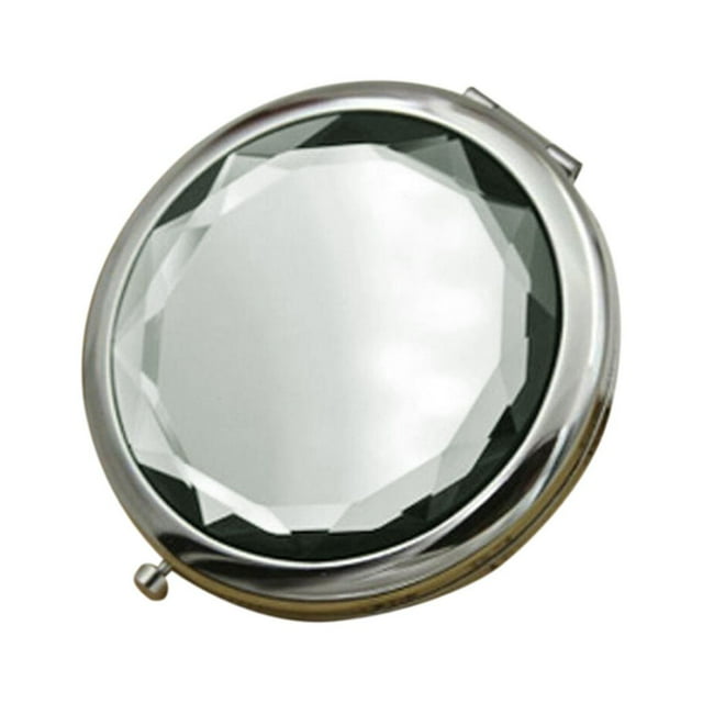 Women Girls Crystal Mini Beauty Pocket Mirror Makeup mirror Folding mirror Mini Portable Compact Round Folding Mirror