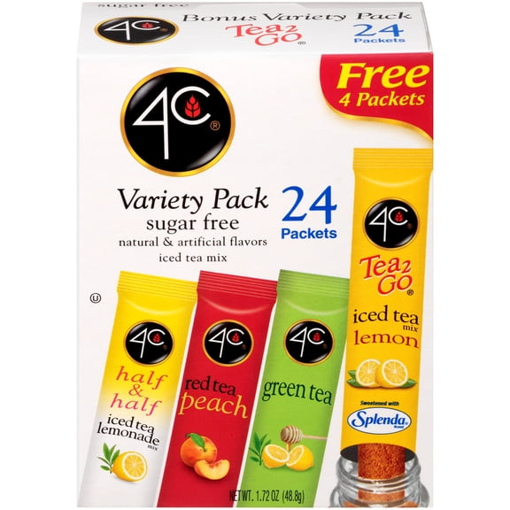 (24 Packets) 4C Totally Light 2 Go Drink Mix, Variety