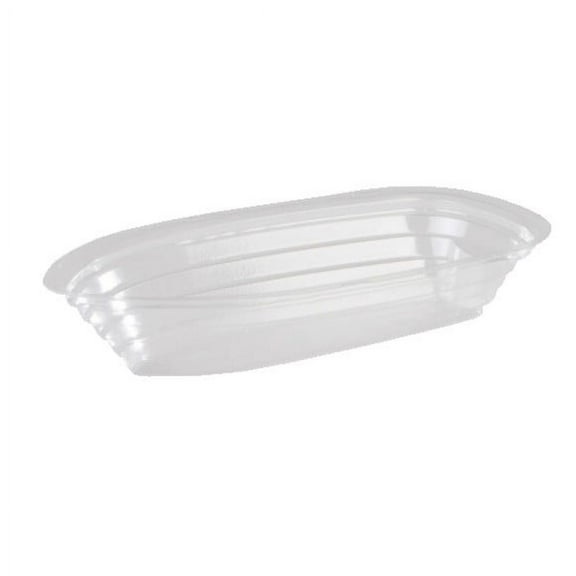 Detroit Forming SB12 12 oz. Disposable Plastic Banana Split Boat-Shaped Bowl Oblong Food Container | 500 Per Case