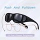 thumbnail image 2 of 2-Pack Yellow Lens Black Sunglasses Covers for Glasses, Compatible with Reading Glasses, 2 of 5