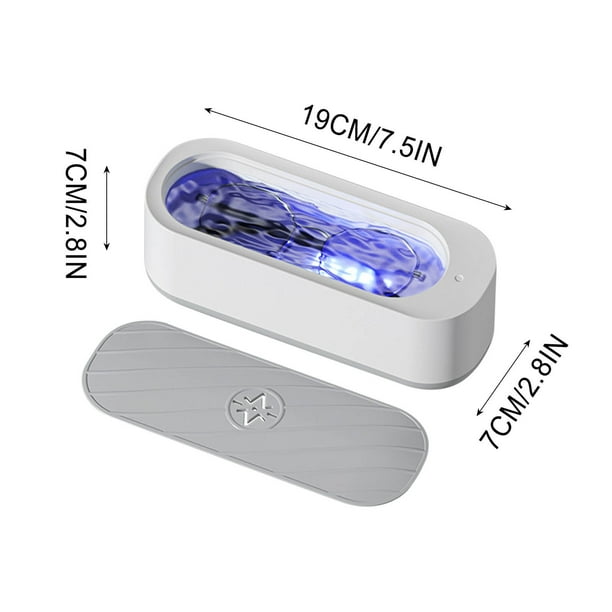 Limpiador doméstico portátil para gafas, joyas, estuches para dientes, limpiador automático para afeitadoras.