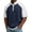 Navy-20317BB, variant on Hearthz Waffle 1/4 Zip Pullover Mens Patchwork Raglan Men's Short-Sleeve Shirt Gym Workout Running Baseball Jersey Green XXL