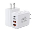 thumbnail image 1 of Bloque de carga rápida Blechmeki, 60 W, USB C, 4 puertos, carga rápida, paquete de 2, 1 of 7