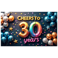 thumbnail image 3 of LUUFILx Cheer's 30 Years Anniversary Backdrop Celebration Banner Gold Decoration Background Party Supplies Photography Props Event Decor, 3 of 8