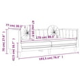 thumbnail image 4 of vidaXL Sofa avec Coussins 3 Places Velours Gris Foncé, 4 of 5