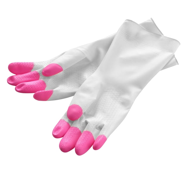 Guantes de Lavavajillas antideslizantes, Guantes de Lavavajillas Múltiples de Pvc Sin Deslizamiento de Guantes de Lavavajillas Impermebles Ergonímicos para el Hogar