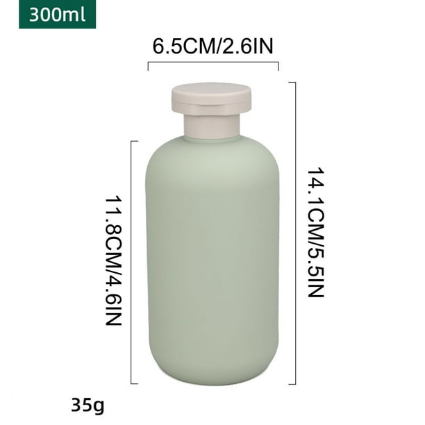 Botellas de viaje (200 ml, 260 ml, 300 ml, 400 ml y 500 ml). Contenedor de viaje hermético para champú, artículos de tocador, loción, acondicionador, gel de ducha y crema.