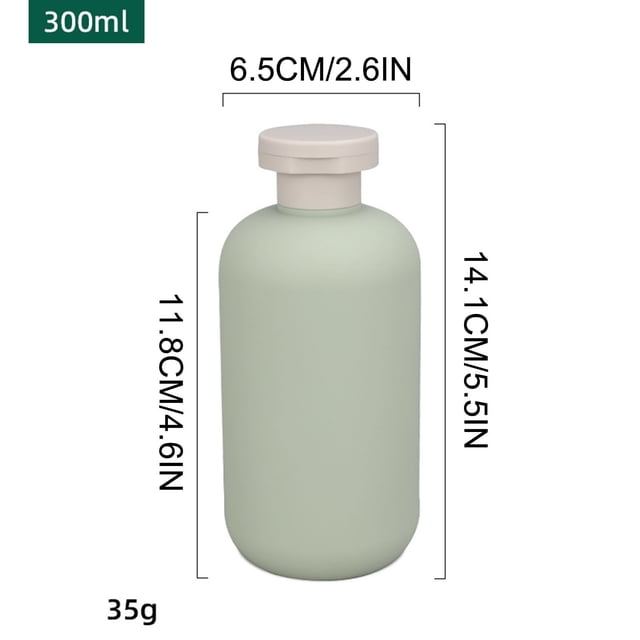 JWshufel Leak Proof Travel Bottles Set for Shampoo Toiletries Lotion Cream Long Lasting HDPE Material Compact Refillable Containers with Flip Cap Lightweight Portable Suit for Travel and Home Use