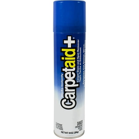 Carpet Aid Stain Remover Carpet Cleaner Solution & Upholstery Cleaner for Tough Stains like Traffic, Dirt, Oil, Pet Accidents & Wine Spills 100% Recyclable Can 10oz
