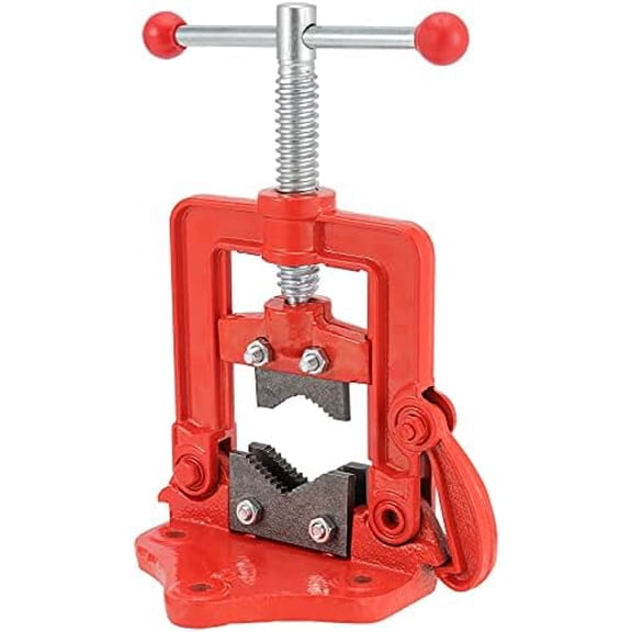 Heavy Duty Pipe Vice - 0.4 to 2.4 Inches Capacity, Forged Bench Yoke Vise Threader for Cutting & Fixing Pipes 10 to 60mm