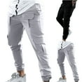 thumbnail image 1 of UVEASISHA Men Cargo Jogger Pants,Mens Drawstring Cargo Pants with Pockets Lightweight Hiking Work Pants Quick Dry Elastic Waist Travel Climbing Stretch Pants Sales Today, 1 of 6