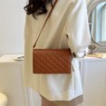 thumbnail image 2 of Bolso de mujer bordado hilo acolchado simple casual bolsos femeninos (marrón), 2 of 2