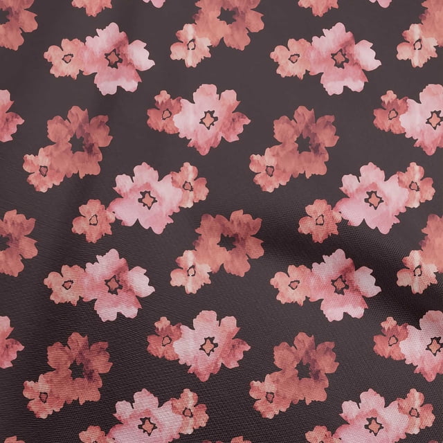 oneOone Cotton Poplin Maroon Fabric Floral & Craft Projects Decor Fabric Printed By The Yard 42 Inch Wide