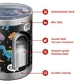 thumbnail image 4 of 12oz Tumblers Black Cartoon Dinosaurs Speech Bubbles Vacuum Insulated Stainless Steel Travel Tumbler Cups Mug with Lid and Straw for Beer,Coffee,Beverages with Cleaning Brush for Cold Hot Drinks, 4 of 5