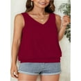 thumbnail image 3 of Womens V Neck Casual Tank Tops Fit Sleeveless Summer Tops Shirts Blouses, 3 of 5
