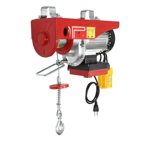 880LBS Electric Hoist with Wireless Remote - 850W Dual Mode 440/880lbs Lift, 110V Overhead Winch for Garage/Construction, IP40 Waterproof & Cooling Fans