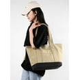thumbnail image 4 of Kukuzhu Canvas Tote Bag Women Large Satchel Bags Shoulder Handbags Casual College Bag Stylish Hobo Bags 2023, 4 of 7