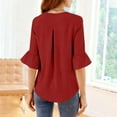 thumbnail image 5 of Neewe Women's Dressy Ruffle Blouse Long Sleeve Collar Neck Button Down Victorian Shirt Tops, 5 of 9