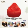thumbnail image 4 of Ample Decor Leatherette Bean Bag Cover (No Filling), Ideal for Children and Teenagers - Red, 4 of 6