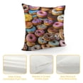 thumbnail image 4 of Orinice Donuts Graphic Decorative Throw Pillow Cover for Home Couch Living Room Bed Sofa - Short Plush Cushion Pillowcase 1PC 20x20in, 4 of 5