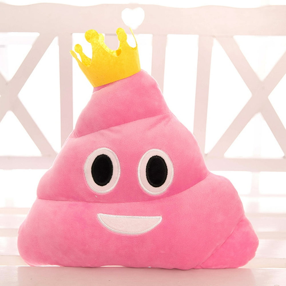 BH Toys Emoji Poop Plush Expression Pillow - Pink Princess Poop Emoji - Walmart.com - Walmart.com