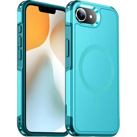 Designed for iPhone 16E Case Magnetic,[Compatible with Magsafe][Military Grade Drop Protection] Dropproof Heavy Duty Tough Rugged Shockproof Phone Case for iPhone 16E (6.1")-Blue