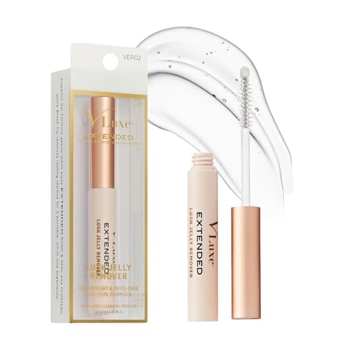 i-ENVY Lush Jelly Lash Remover for Eyelash Extensions, Clusters, Individual False Lash, Mess-Free Gel Formula Removes Bond & Seal, Lash Glue & Adhesive, Mascara Brush For Easy Removal With No Wipes