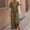 Khaki, variant on mihongmao Beach Vacation Outfits for Women Airport Sets Women Fashion Round Neck Short Sleeve Tops Pants Casual Suit Sets White 2X
