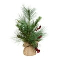 thumbnail image 2 of Kurt Adler 18-Inch Berries and Plaid Ribbon Green Tree, 2 of 4