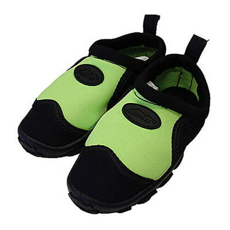 Kushies Infant Toddler & Kid's Pool & Beach Water Swim Shoes (Green, X-Large Toddler Size