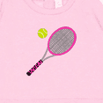 thumbnail image 3 of Inktastic Pink Tennis Racket and Ball Baby Sweatshirt, 3 of 4