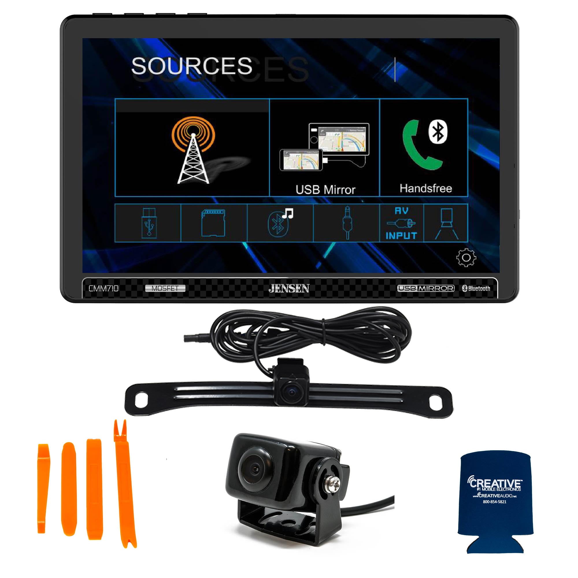 Jensen CMM710 10.1 Multimedia Receiver with USB Screen Mirroring Car