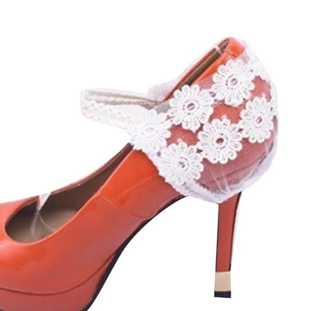 

Shoe Strap Belt Non-Slip Lace Heel Straps Loose High Heels Pumps White 34/35