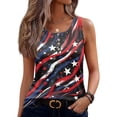 thumbnail image 2 of DORKASM 250 Years Birthday Tank Tops Sleeveless Vintage Red White and Blue T Shirts Causal Square Neck Red White Blue T-Shirts Oversize Freedom Clothes Navy XL, 2 of 5