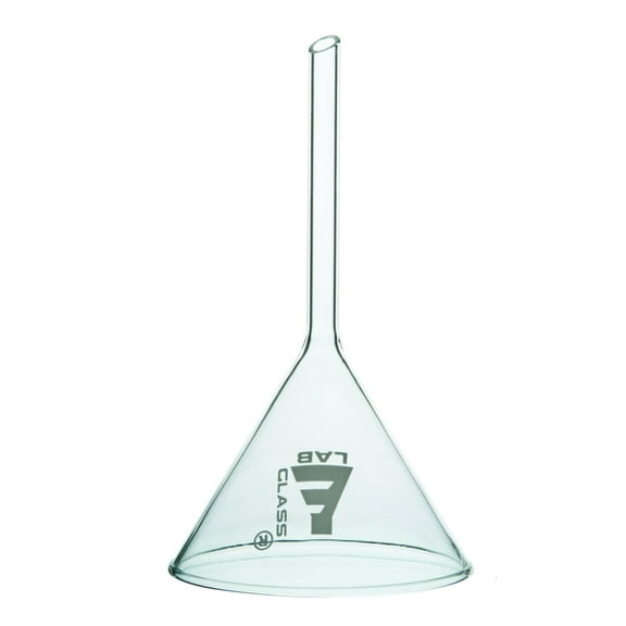 Heavy Filter Funnel, 150mm - Plain Stem, 16mm - Thick, Uniform Walls - Borosilicate Glass - Eisco Labs