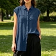 thumbnail image 5 of Sheghy Womens Tank Tops Plus Size Women Spring Summer Cotton Linen Loose New Sleeveless Top, Crew Neck Blouse, 5 of 6