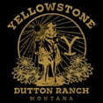 thumbnail image 2 of Women's Yellowstone Floral John Dutton Ranch Montana Graphic T-Shirt, 2 of 4