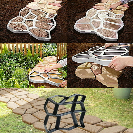Walk Maker Reusable Concrete Path Molds Garden Paving Stone Diy Stepping Mold Paver For Lawn Canada - Diy Cement Stepping Stones Molds