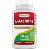 Best Naturals L-Arginine 500mg 250 Capsules - Pharmaceutical Grade L Arginine supplement promotes nitric oxide synthesis