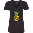 thumbnail image 3 of Inktastic Summer Pineapple Women's V-Neck T-Shirt, 3 of 5