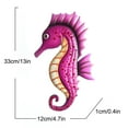 thumbnail image 2 of Yaoyar Metal Seahorse Wall Art Decor Beach Themed Bathroom Wall Art Decor, Ocean Themed Wall Decorations for Garden Swimming Pool Home Bathroom Kitchen Bedroom Living Room, 2 of 2