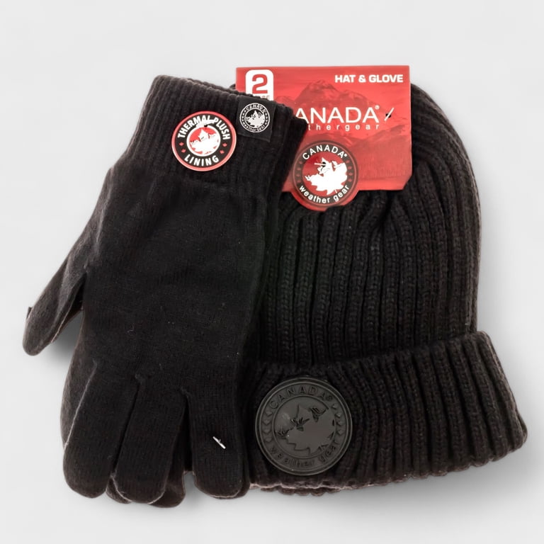 Canada Weather Gear Hat & Mittens 2 piece set Glove O/S Canada Weather Gear Men main image 2