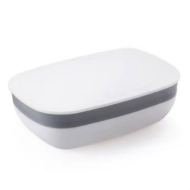 Soporte para caja de jabón de viaje Snowkingdom con sellado fuerte, a prueba de fugas portátil - Blanco