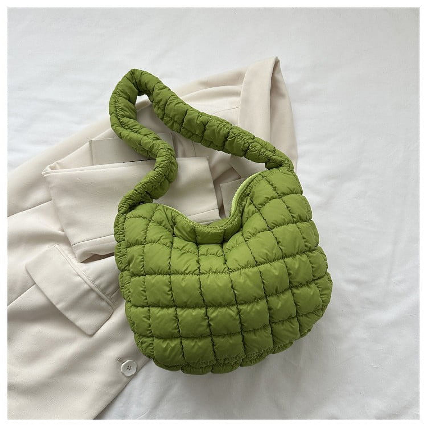 XMMSWDLA Tote Bag for Women, Soft Puffer Tote Bag Lightweight Designer Pleated Bags Handbag Puff Bags Tote Bag for Women Small Gym Bag for Women